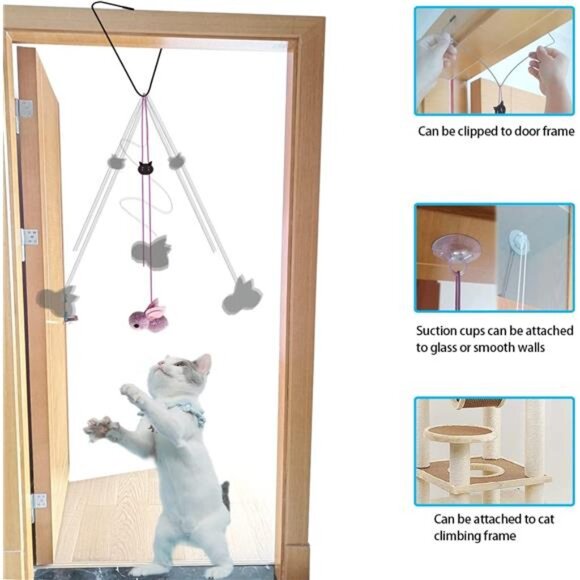 Interactive for Indoor Cats,2PCS Retractable Cat Wand Toys,9PCS Teaser Toys1PCS - Picture 3 of 7